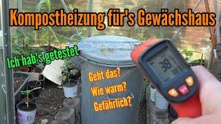 Frostschutz für Tomaten Gurken und co im Gewächshaus durch Thermokomposter Experiment