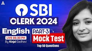 SBI Clerk English 2024 | English Mock Test #3 | By Kinjal Gadhavi