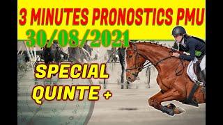 PRONOSTICS PMU TURF QUINTE+ 30 Août 2021 Vincennes   1ère course - Prix de Mortain