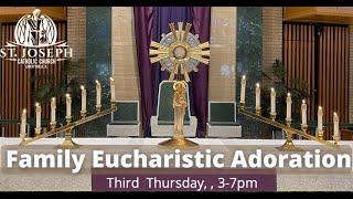 Family Eucharistic Adoration Third Thursday 3-7 PM  11/21/24