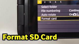 Format Sd Card In Canon Camera | How To Format Dslr Memory Card