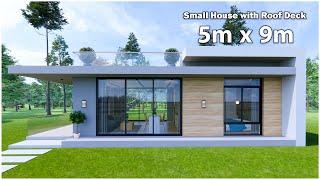 Modern small House | 5m x 9m with Roof Deck