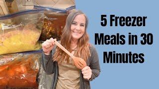 FREEZER MEALS IN 30 MINUTES // FAST AND EASY MEALS