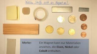 Magnet - Welche Stoffe zieht er an? | Sachunterricht - Physik | Lehrerschmidt