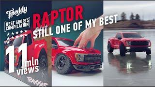 Raptor by Traxxas. Unboxing, visual review, test drive. Drift on ice, jumps, snow, races...