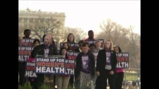 Amy Madigan and Ed Harris at the Rally to Stand Up for Women's Health