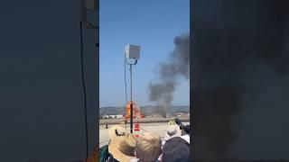 P-51 flyover with explosions at the Camarillo airshow 2024 #aeroshow #aviationweek #airshow