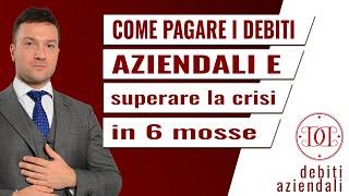 Come pagare i debiti della tua azienda e superare la crisi aziendale in 6 mosse