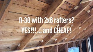 Getting R-30 in an attic suite with 2x6 ceiling rafters