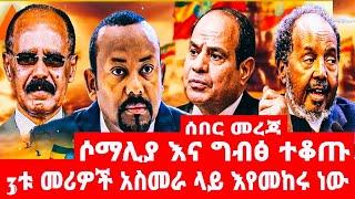 ሶስቱ  መሪዎች  አስመራ  ላይ  እየመከሩ  ነው   ሶማሊያና  ግብፅ  ተቆጡ