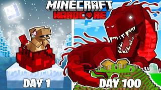 I Survived 100 Days as a BLOOD DINOSAUR in HARDCORE Minecraft