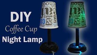 DIY | USB Table night Lamp  homemade | Awesome table lamp from coffee cup