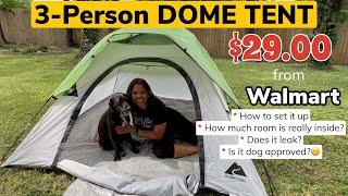 Ozark 3-Person Dome Tent- How Much Room is Really Inside?  Let Me Show You How To Set It Up 