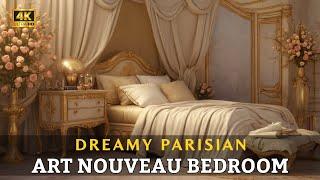 Elegant Art Nouveau Bedroom Makeover: Discover Stunning Parisian Decor & Gold Accents