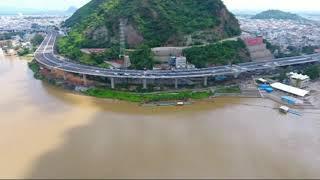 Kanaka Durga Temple Flyover||Kanaka Durga Temple||Vijayawada||Exclusive Drone Visuals