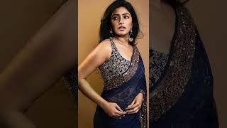 Drape the Trend - Eesha Rebba Rocks a Blue Floral Net Saree #shorts #saree #eesharebba