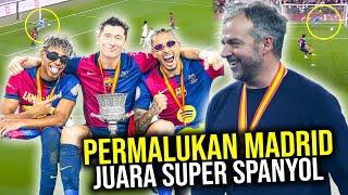 OBOK-OBOK GAWANG MADRID MESKI CUMA PAKAI 10 PEMAIN BARCA JADI TIM TERSUKSES DI PIALA SUPER SPANYOL!