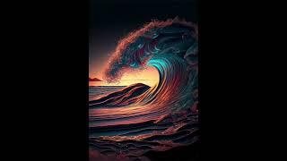 Wavy sea