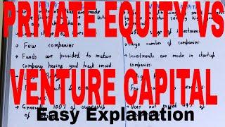 Private Equity vs Venture Capital|Difference between private equity and venture capital