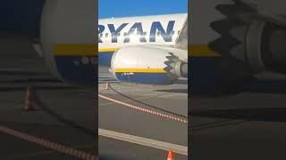 Boarding the aircraft  from Bergerac airport to London Stansted with Ryanair