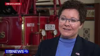 US fire chief tours Sydney's fire stations and meets firies  9 News Australia