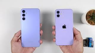 "Tech Showdown: Samsung A34 vs iPhone 12 – Speed Test & Camera Faceoff!"