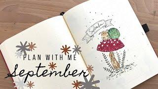 PLAN WITH ME ll September 2020 Bullet Journal ll Snail and Mushroom Theme