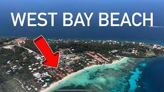 West Bay Beach From The Air And Ground While Landing In Roatan, Honduras