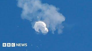 US shoots down Chinese 'spy' balloon over Atlantic – BBC News