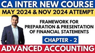 Framework for Preparation & Presentation of Financial Statements Ch 2 | CA INTER Advanced Accounting