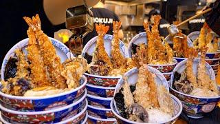 Amazing skill !! Japanese tempura rice bowl making master - Korean street food