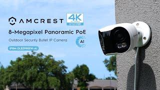 Amcrest 4K AI PoE Outdoor IP Dual-Lens Camera IP8M-DLB2998EW-AI Human Face Detection Feature Video