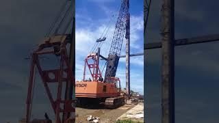 Used crawler crane 40tons Hitachi KH150-3 1989yr from