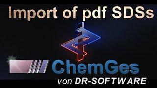 Import of pdf SDSs into ChemGes; by DR-Software