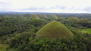 Chocolate Hills, Bohol island Philippines 4K Drone Footage