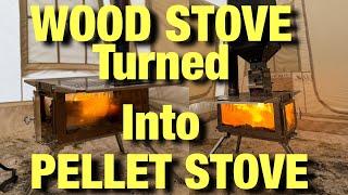 Wood Stove with PELLET STOVE BURNER BUTTERFLY HOT Tent Stove