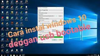 Cara membuat Bootable windows 10 di Flasdisk dengan rufus full tes booting