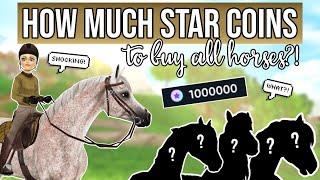 How much Star Coins to buy EVERY SINGLE horse in Star Stable?! SHOCKING!