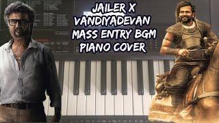 Jailer X Vandiyadevan Mass Entry BGM Piano Cover |Superstar Rajinikanth | Karthi | Vikram |