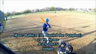 Marc Babicz (St. Daniel the Prophet) vs St. Syms 4-28-2015 (ShortRangeMissile) (Single)