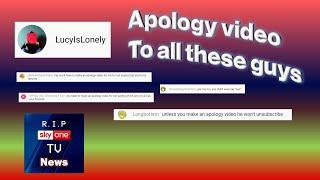 Apology video to all these guys - RIP SKY ONE TV NEWS