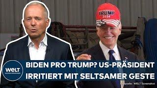 US-PRÄSIDENTSCHAFTSWAHL: Biden Pro Trump? US-Präsident irritiert mit "Trump 2024"-Cap