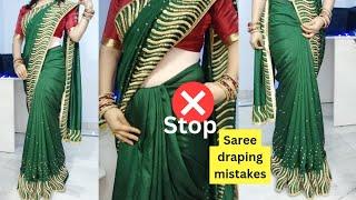 Saree draping mistakes | Saree draping mistakes for beginners | Saree draping tips & tricks | Saree