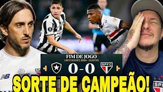 AGORA É NO MORUMBIS! SORTE DE CAMPEÃO??? BOTAFOGO 0 X 0 SPFC