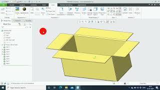 Packaging Box Design in Creo | Corrugated Box | Flatten and Unbend