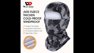 WEST BIKING Full Face Mask UV Sun Protection Cycling Mask  Balaclava Hat Bike Scarf Warm 0201345