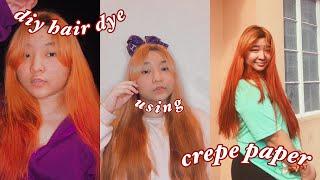  diy hair dye using crepe paper  | bleached my hair | PH
