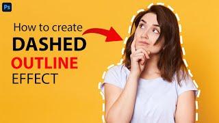 How to create a Dashed or Dotted Outline in Photoshop Tutorial | adobe photoshop | MS Graphics