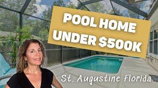 SOLD - Pool Home Under $500,000 in St Augustine Florida #floridarealestate