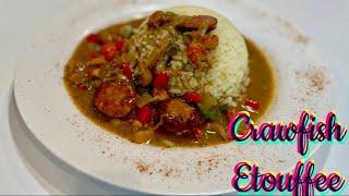 Crawfish & Sausage Etouffee! Happy Mardi Gras!! #mardigras